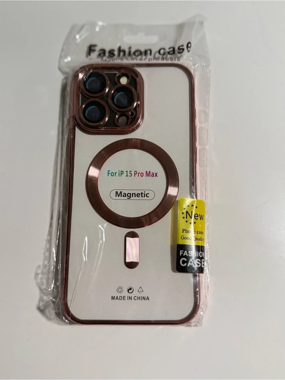 Magnetic iPhone 15 Pro Max Case - Rose Gold